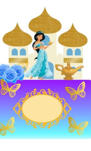 Arquivo de Corte Topo de Bolo Princesa Jasmine