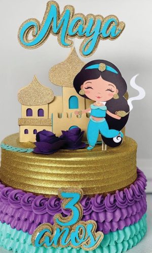 Arquivo de Corte Topo de Bolo Princesa Jasmine