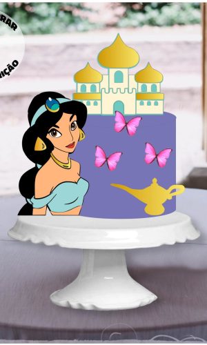 Arquivo De Corte Topo De Bolo Princesa Jasmine Em Camadas