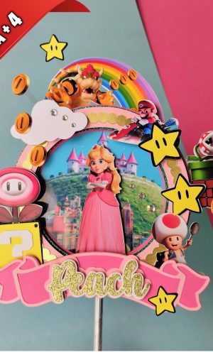 Arquivo de Corte Topo de Bolo Princesa Peach