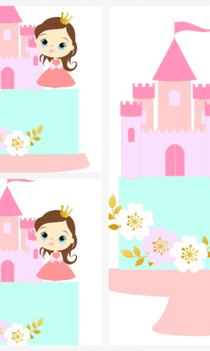 ARQUIVO DE CORTE TOPO DE BOLO - PRINCESA