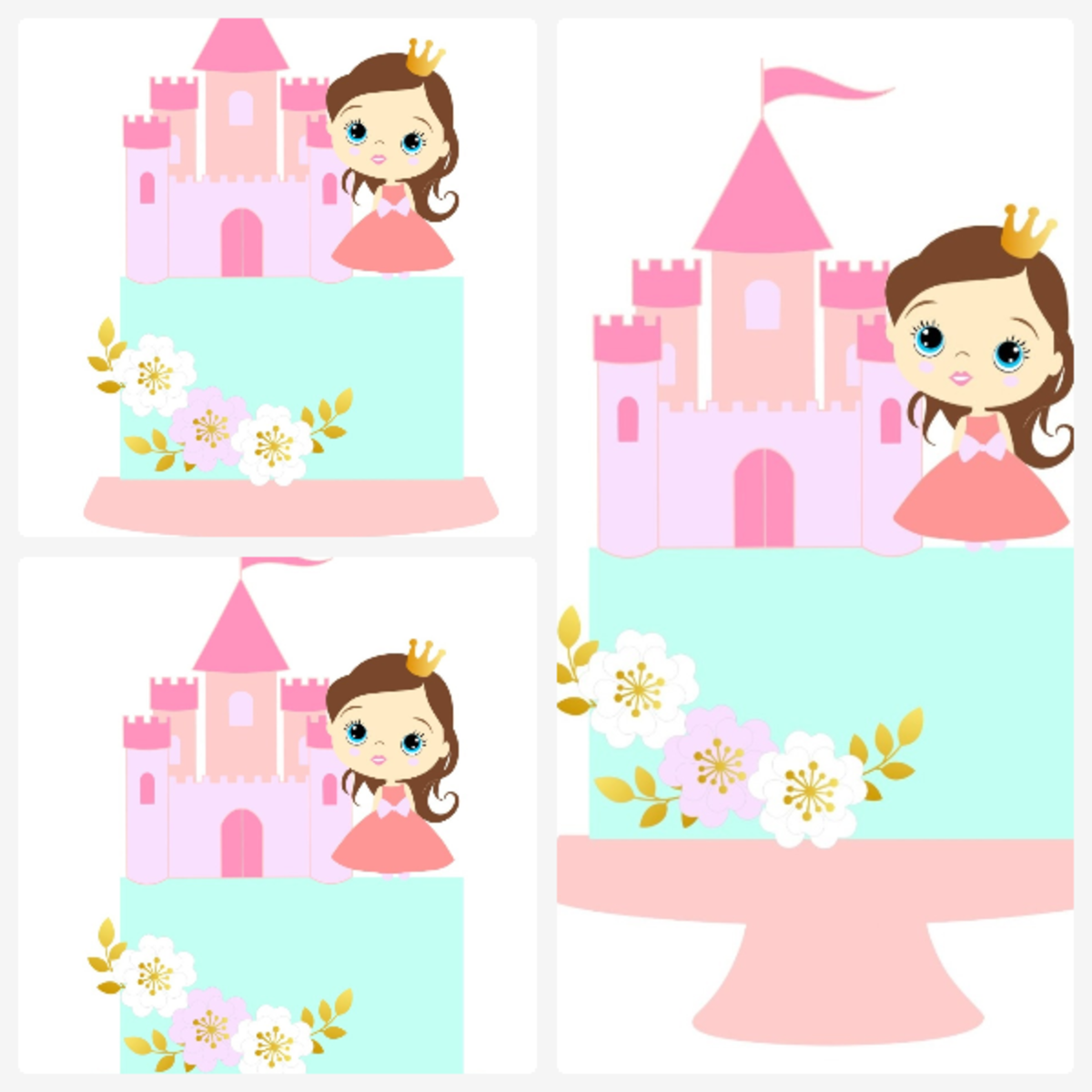 ARQUIVO DE CORTE TOPO DE BOLO - PRINCESA