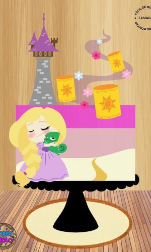 Arquivo de Corte Topo de Bolo Princesa Rapunzel
