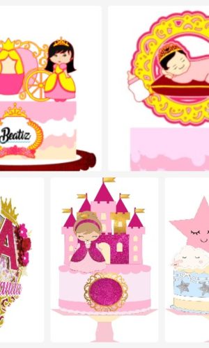 Arquivo de Corte Topo de Bolo Princesa Realeza + Brinde
