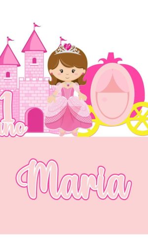 Arquivo de Corte Topo de Bolo Princesa Rosa 01