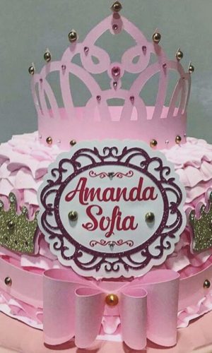 Arquivo de corte topo de bolo Princesa