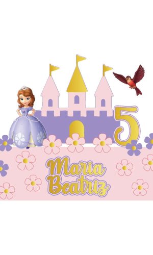 Arquivo de Corte Topo de Bolo Princesa Sofia 001