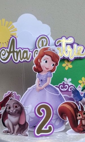Arquivo de Corte Topo de Bolo Princesa Sofia -002