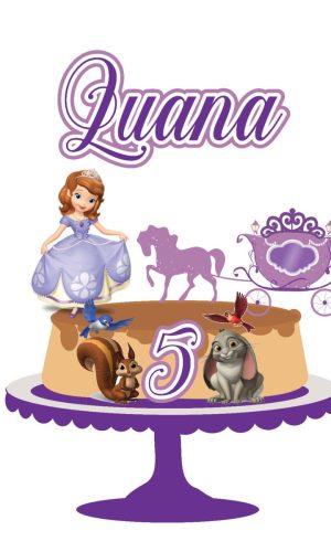 Arquivo de Corte Topo de Bolo Princesa Sofia 01