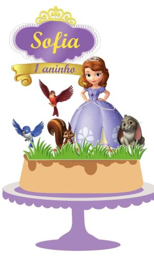 Arquivo de Corte Topo de Bolo Princesa Sofia 02