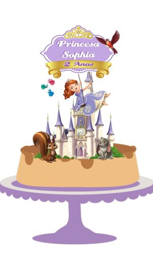 Arquivo de Corte Topo de Bolo Princesa Sofia 03