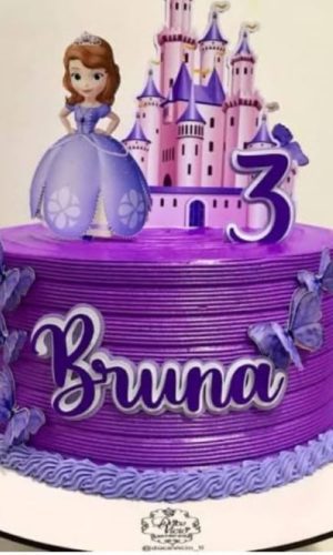 352 - Arquivo de Corte Topo de Bolo Princesa Sofia 1