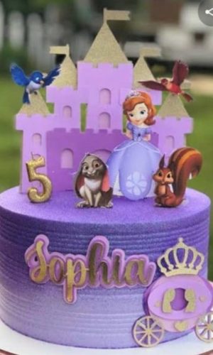 Arquivo de Corte Topo de Bolo Princesa Sofia