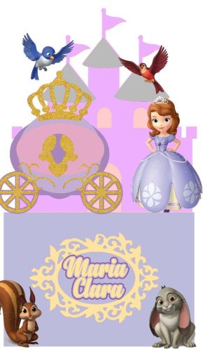 ARQUIVO DE CORTE TOPO DE BOLO PRINCESA Sofia