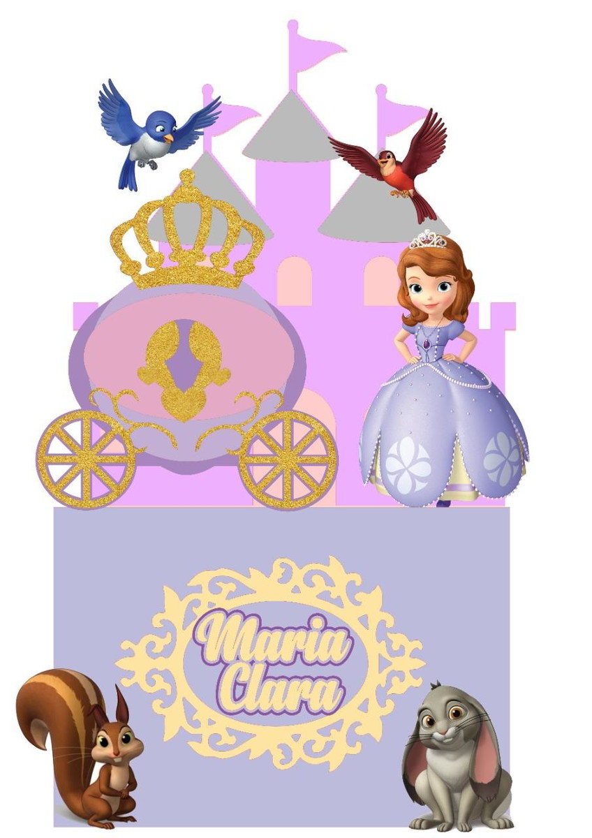 ARQUIVO DE CORTE TOPO DE BOLO PRINCESA Sofia