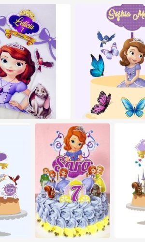 Arquivo de Corte Topo de Bolo Princesa Sofia + Brinde