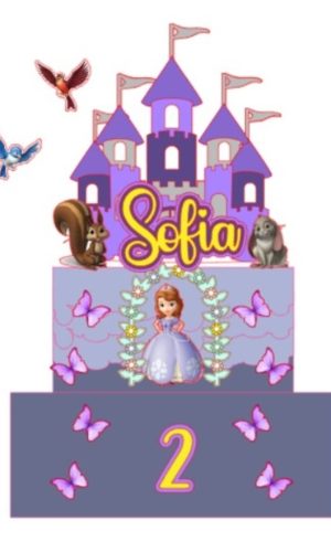 Arquivo de Corte Topo de Bolo Princesa Sofia