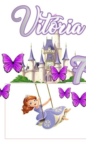 Arquivo de Corte Topo de Bolo Princesa Sofia Studio 002