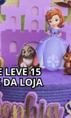 Arquivo de Corte - Topo de Bolo Princesa Sofia