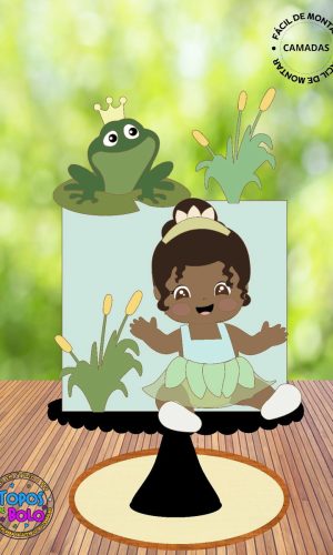Arquivo de Corte Topo de Bolo Princesa Tiana Baby