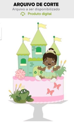 Arquivo de Corte Topo de Bolo Princesa Tiana Bebê