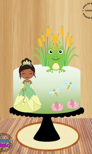 Arquivo de Corte Topo de Bolo Princesa Tiana Cute