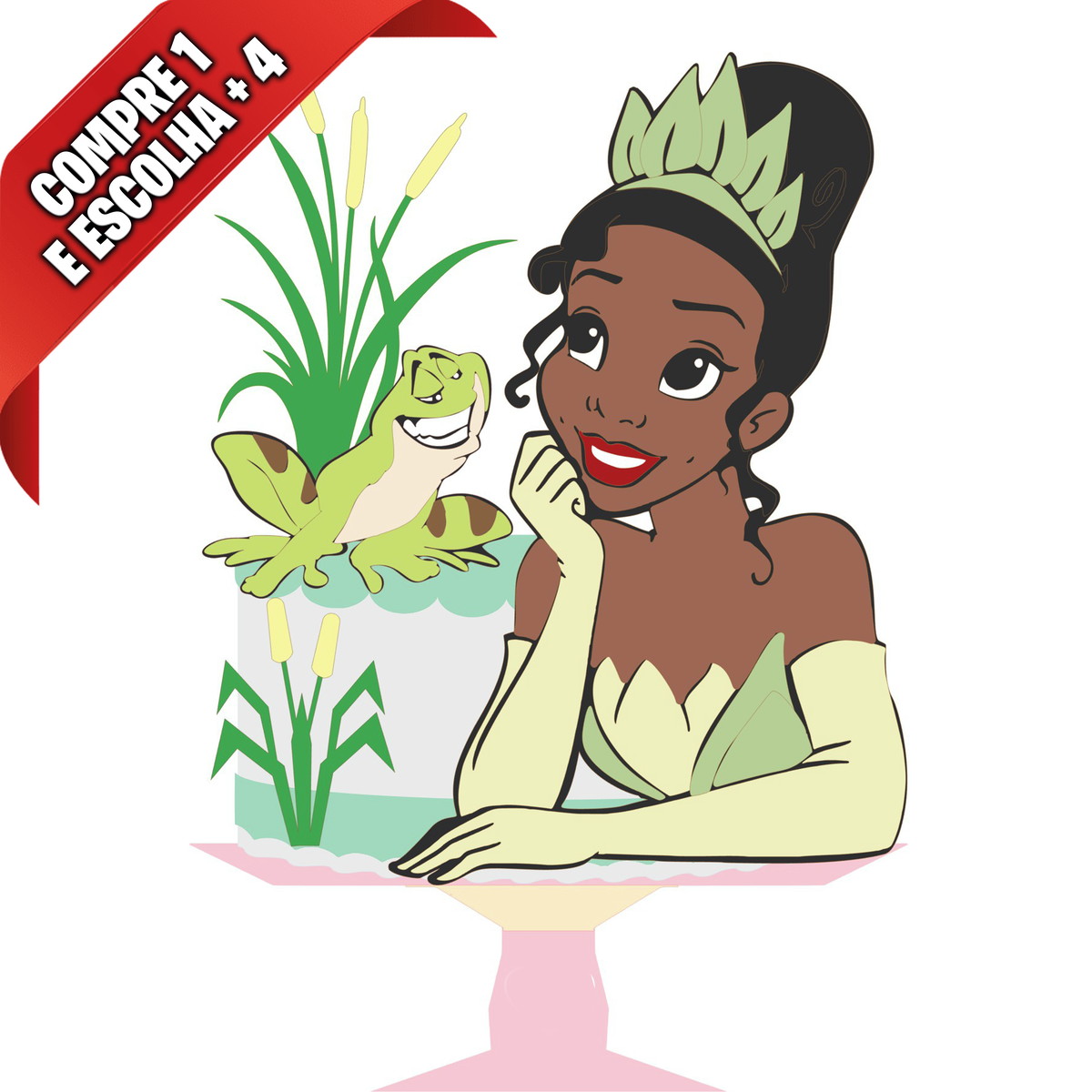 Arquivo de Corte Topo de Bolo Princesa Tiana