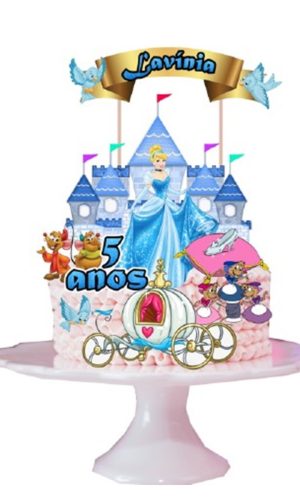 Arquivo de Corte Topo de Bolo Princesa