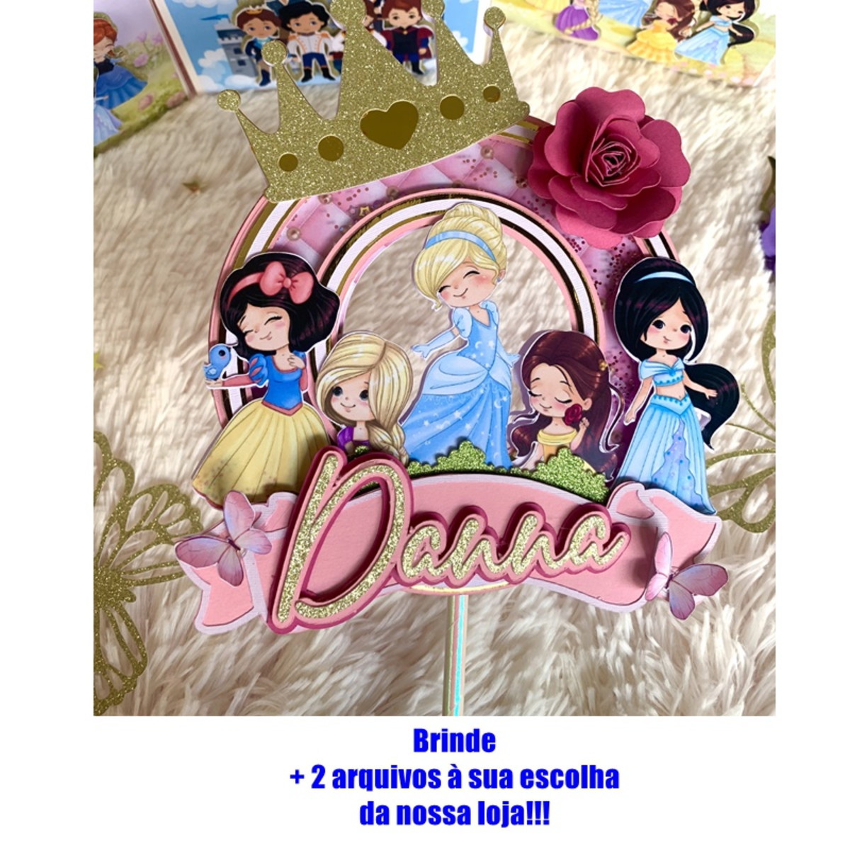 Arquivo de Corte Topo de Bolo Princesa