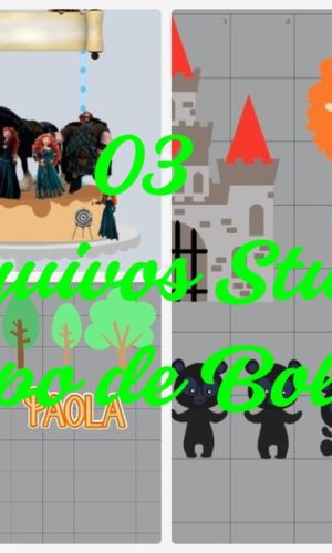 ARQUIVO DE CORTE TOPO DE BOLO - PRINCESA VALENTE