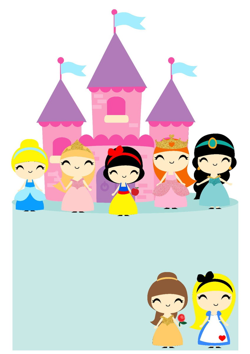 Arquivo de corte Topo de Bolo Princesas 01