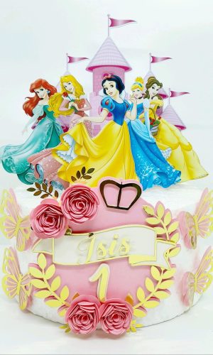 Arquivo De Corte Topo De Bolo Princesas 2
