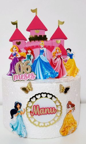 Arquivo de Corte Topo de Bolo Princesas