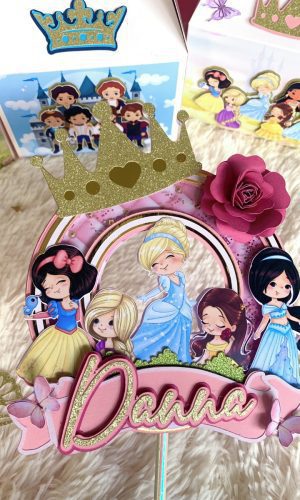 Arquivo de Corte Topo de Bolo Princesas