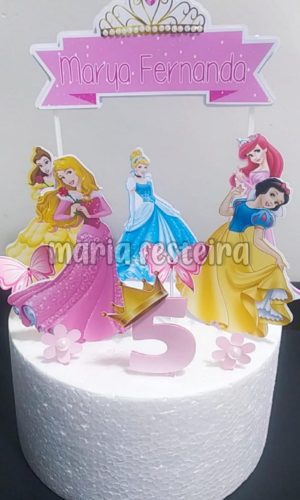 Arquivo de Corte Topo de Bolo Princesas