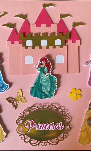 Arquivo de Corte Topo de Bolo Princesas