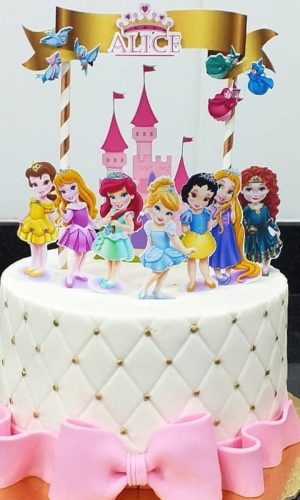 Arquivo de Corte Topo de Bolo Princesas Baby