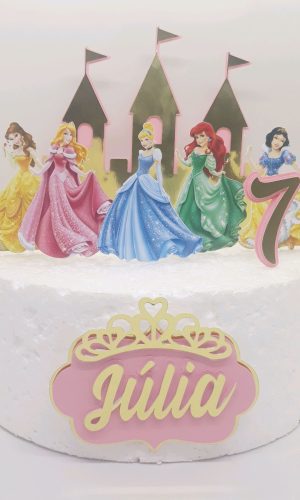 Arquivo De Corte Topo De Bolo Princesas