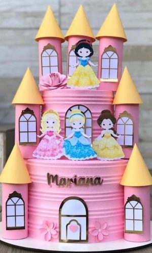 ARQUIVO DE CORTE TOPO DE BOLO PRINCESAS castelo 3d