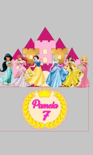 Arquivo de Corte Topo de Bolo Princesas Castelo