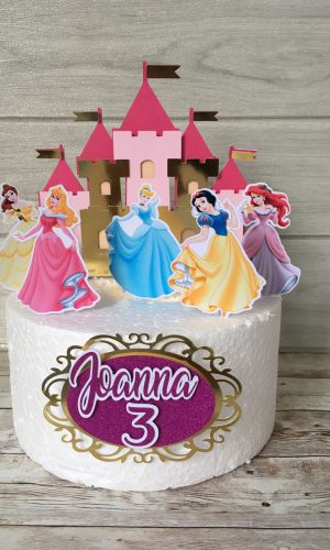 Arquivo de corte topo de bolo princesas