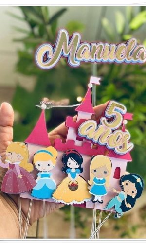 Arquivo de Corte Topo de Bolo Princesas da Disney