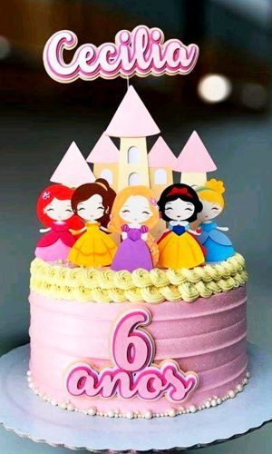 Arquivo de Corte Topo de Bolo Princesas da Disney Cute -007