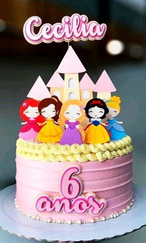 Arquivo de Corte Topo de Bolo Princesas da Disney Cute