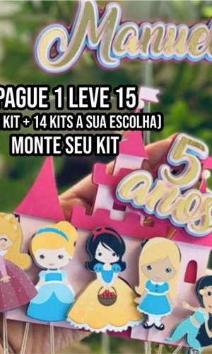 Arquivo de Corte Topo de Bolo Princesas Disney 1