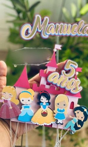 ARQUIVO DE CORTE TOPO DE BOLO PRINCESAS DISNEY #14118