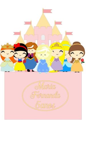 ARQUIVO DE CORTE TOPO DE BOLO PRINCESAS