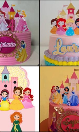 Arquivo de Corte Topo de Bolo Princesas Disney - em Studio