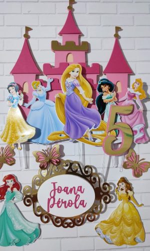 Arquivo de Corte Topo de Bolo Princesas Disney Flexi Foison