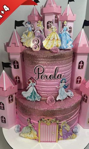 Arquivo de Corte Topo de Bolo Princesas Disney